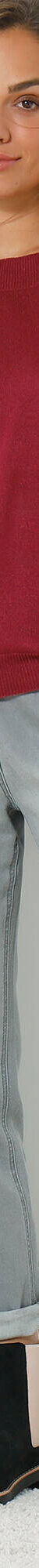 Pull col bateau manches 3/4, toucher doux (prune) Pull col bateau manches 3/4, toucher doux (prune)